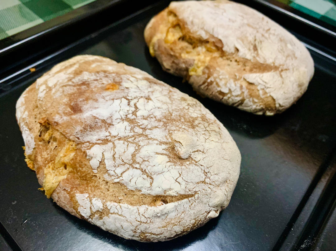 【不揉面】100%全麦拖鞋面包（恰巴塔）