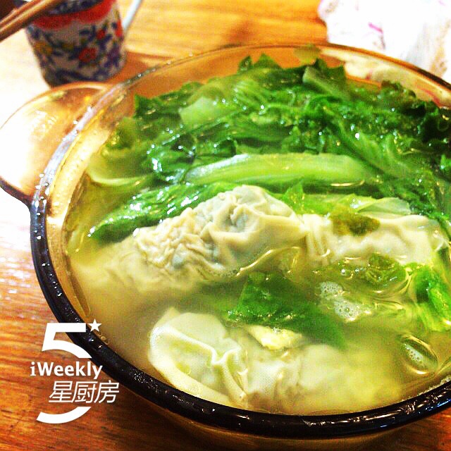 鸡汁荠菜百叶包