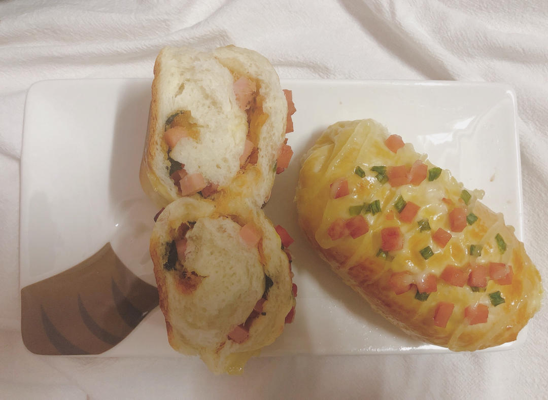 香葱火腿肉松面包
