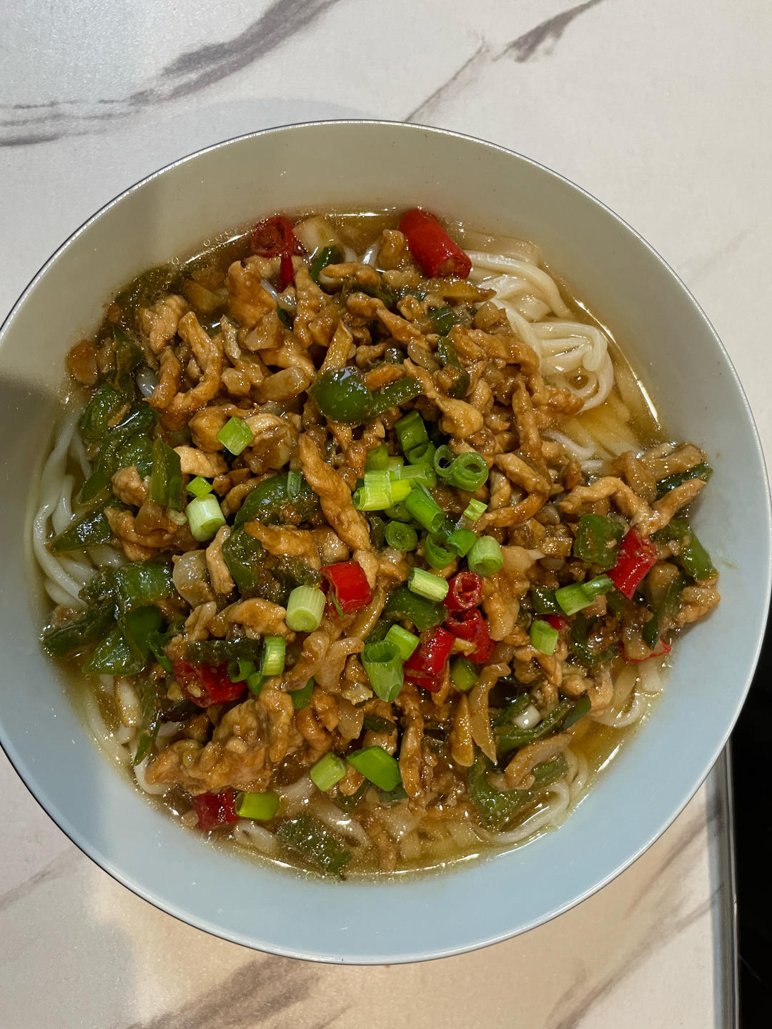 双椒肉丝面