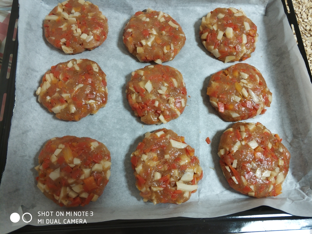 减脂香烤杏鲍菇鸡肉饼的做法