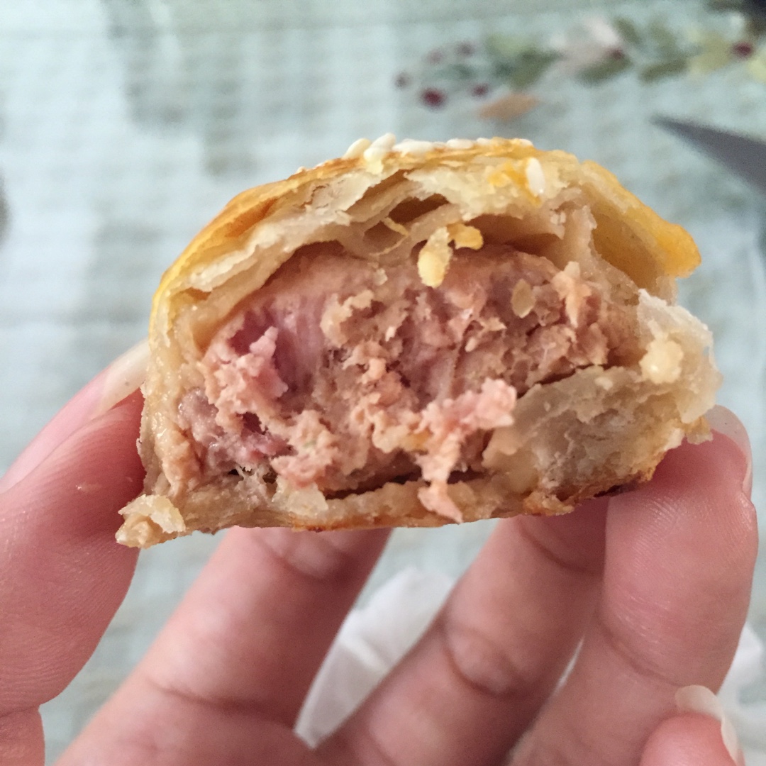 可乐上的天使做的鲜肉月饼