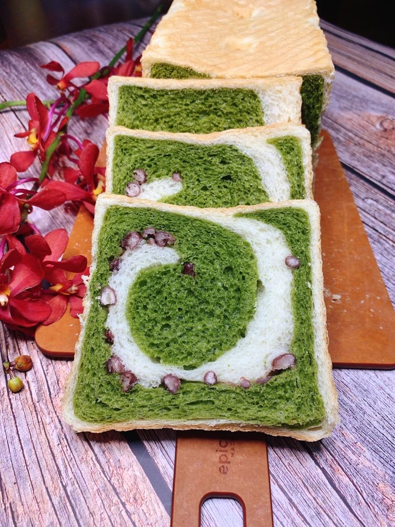 蜜豆抹茶双色吐司（波兰种）
