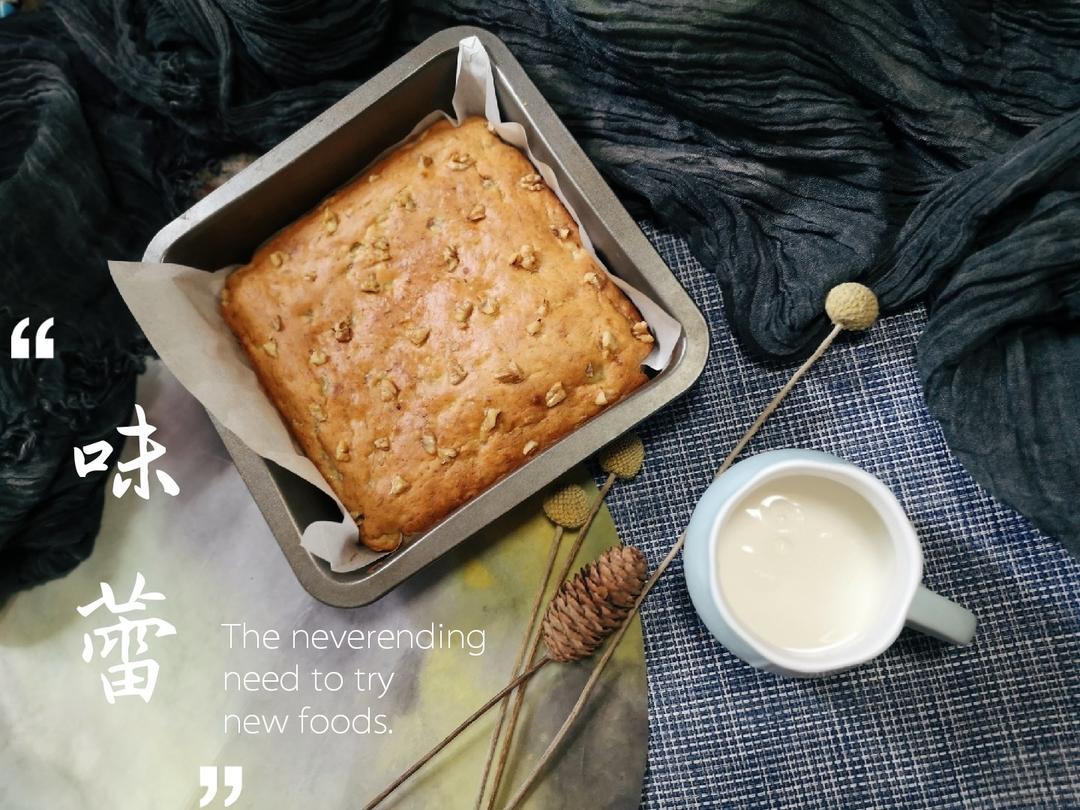 香蕉核桃蛋糕（低油少糖健康版）