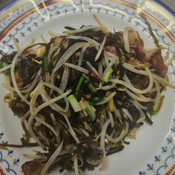 豆芽炒海带