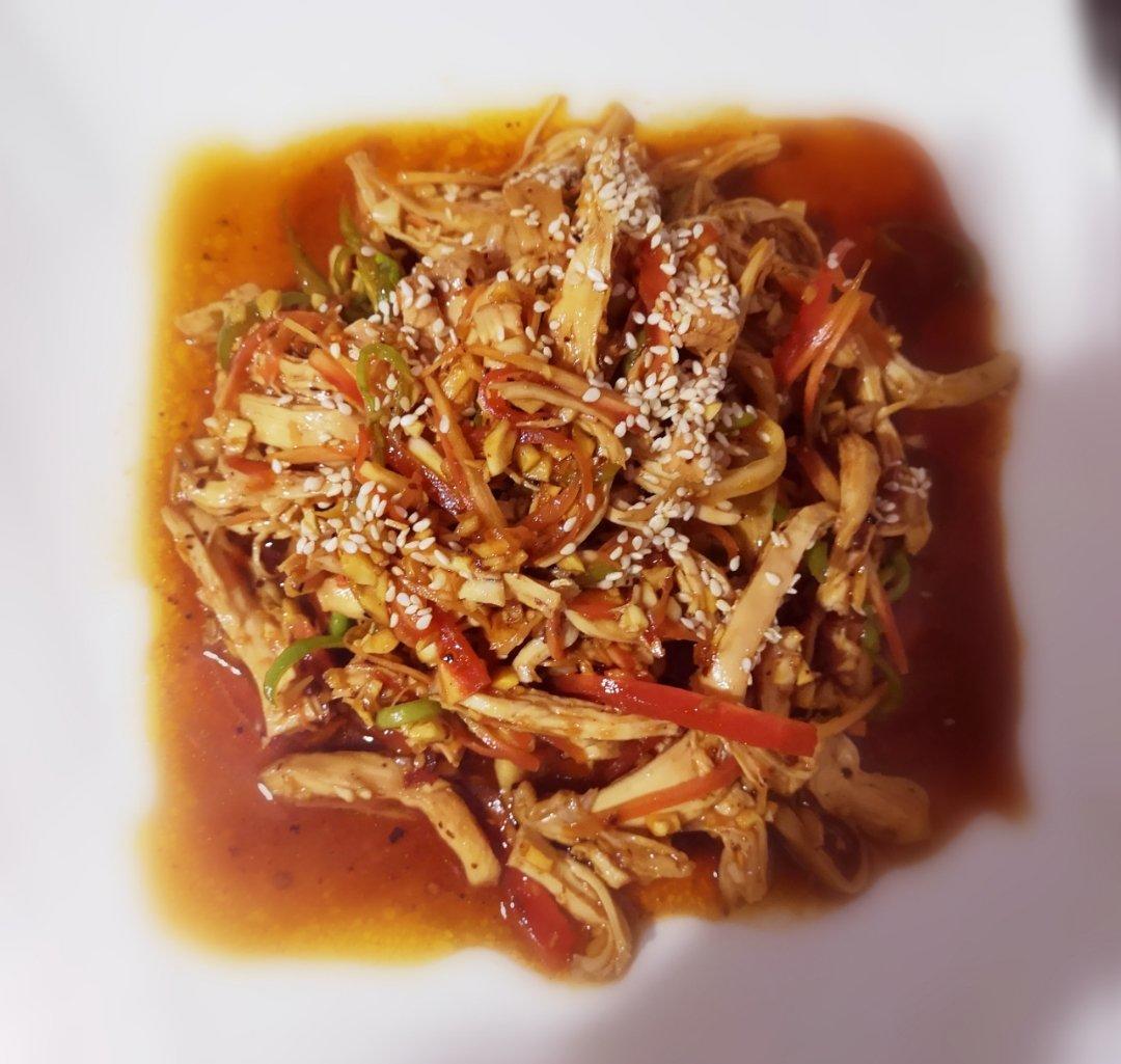 减脂健身｜凉拌手撕鸡丝（香辣&麻油版）