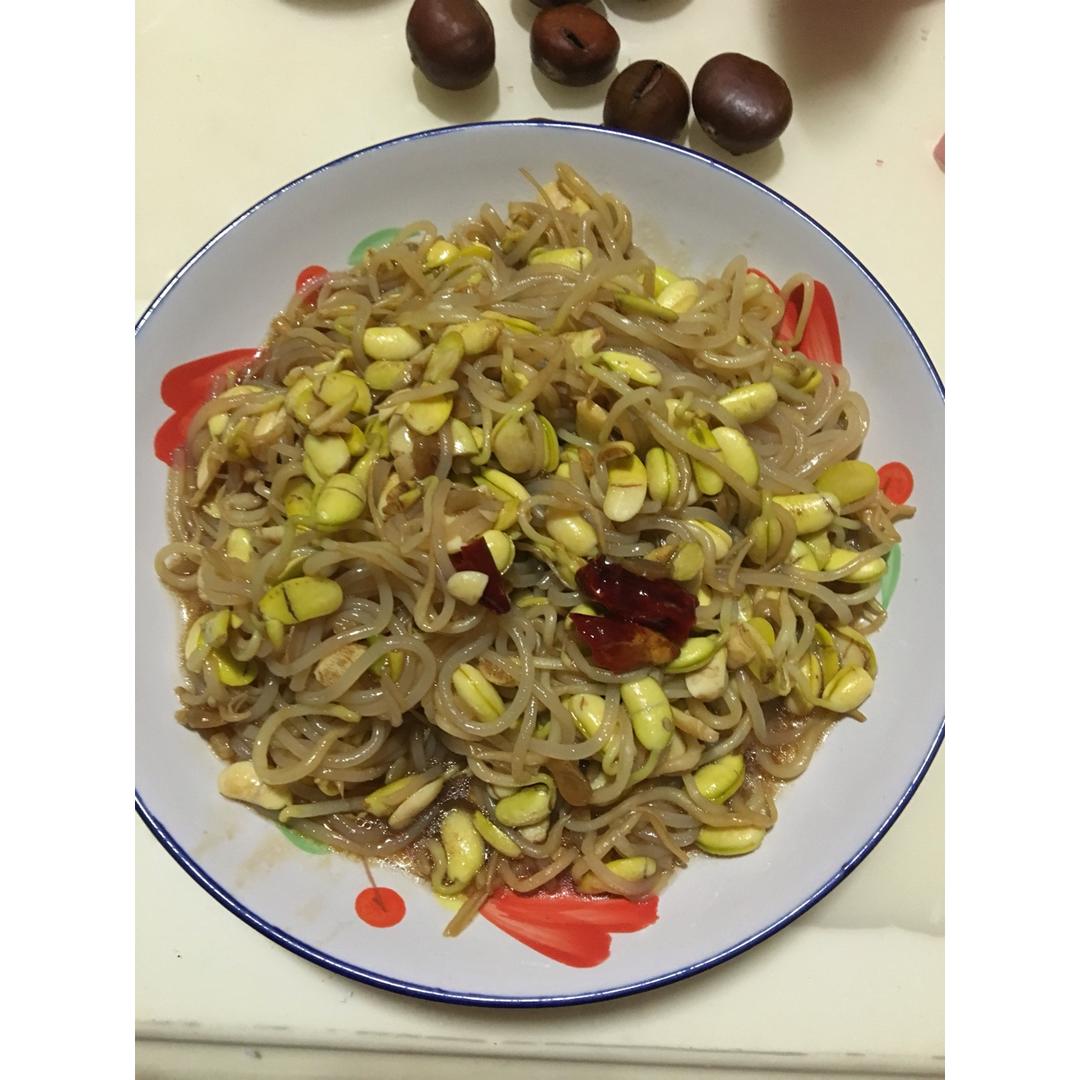 黄豆芽炒粉条