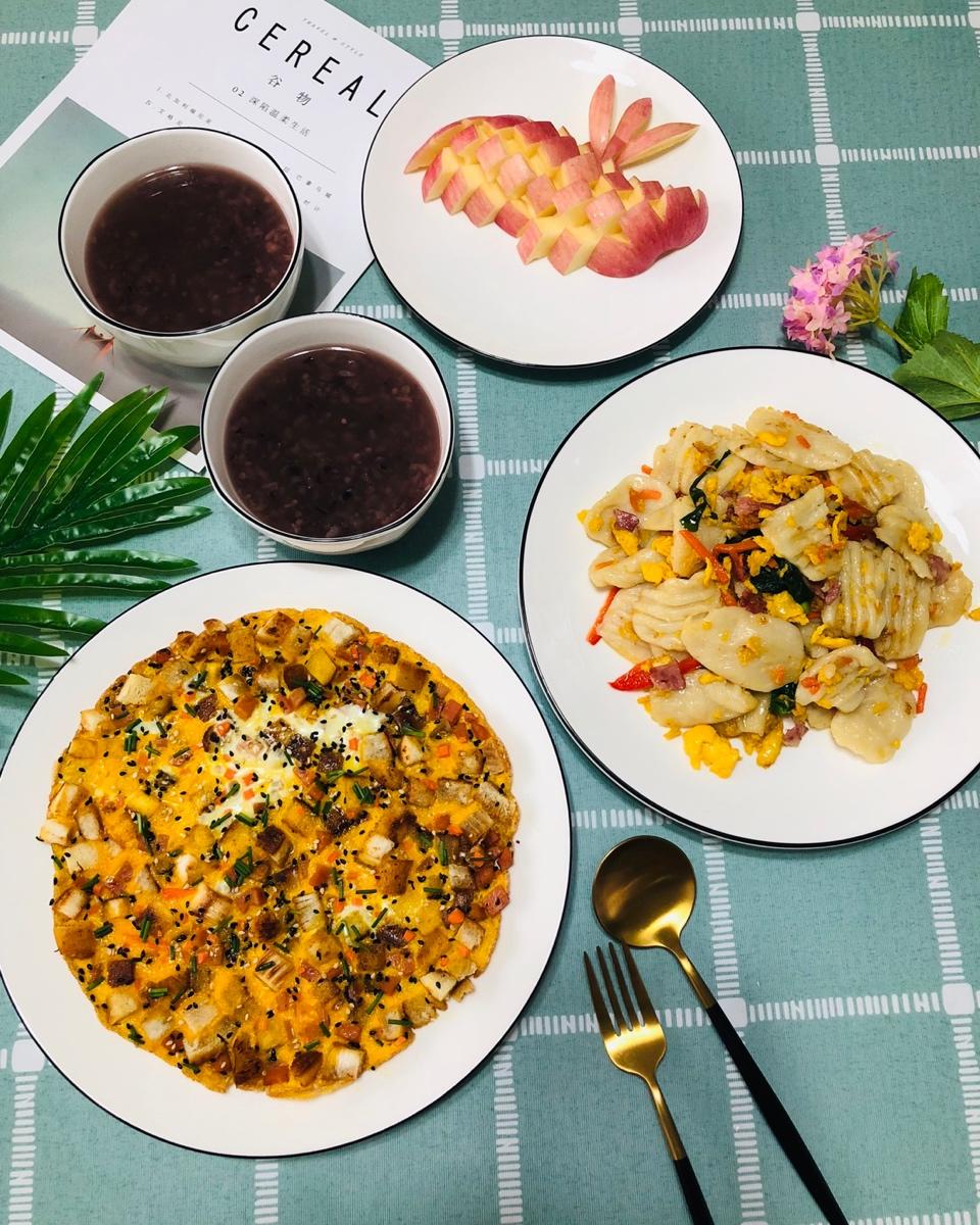 炒烤火腿馒头煎饼