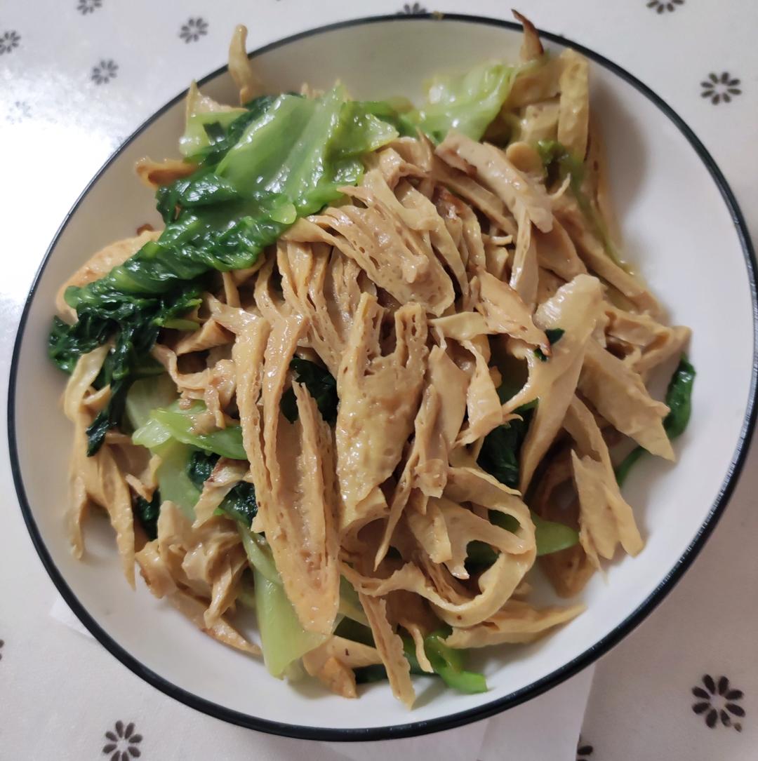 豆筋炒青菜