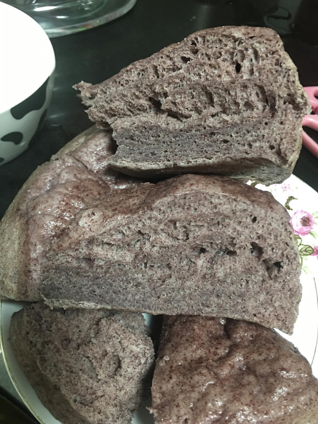 奶香黑米发糕   超级蓬松暄软    比蛋糕还好吃   附细节视频