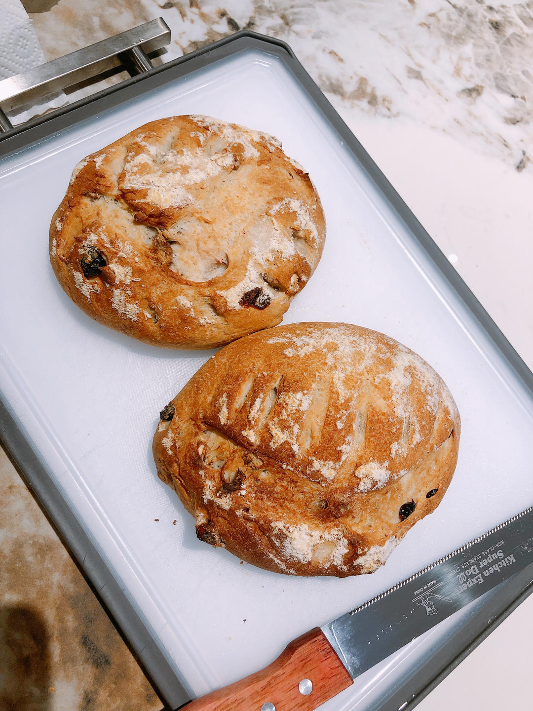 全麦蔓越莓核桃软欧包