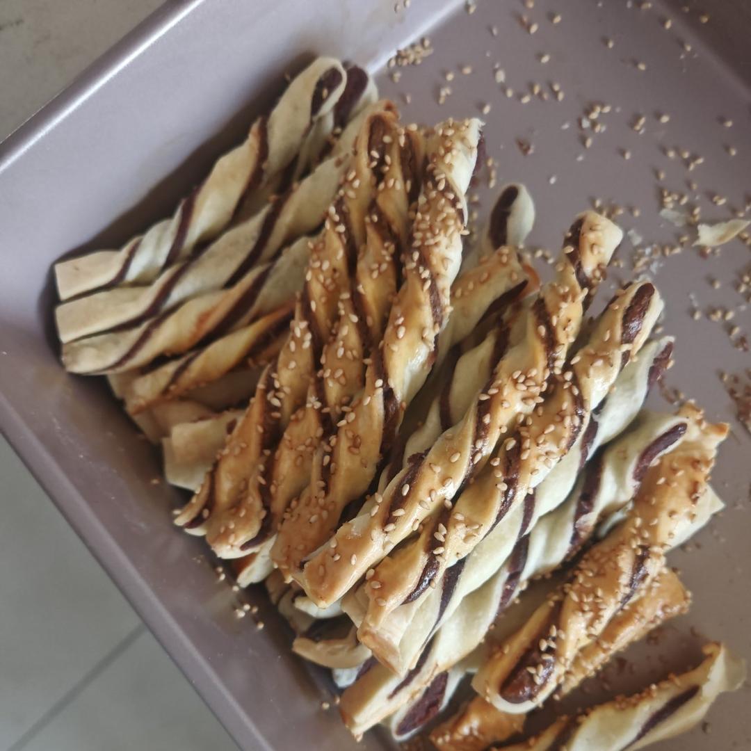 ㊙️酥到掉渣❗️🔥好吃到舔手指的豆沙扭扭酥❗️