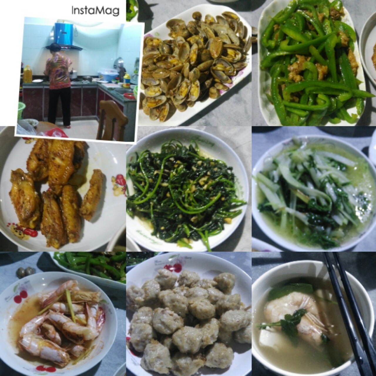 小妮子在厨房各种瞎折腾