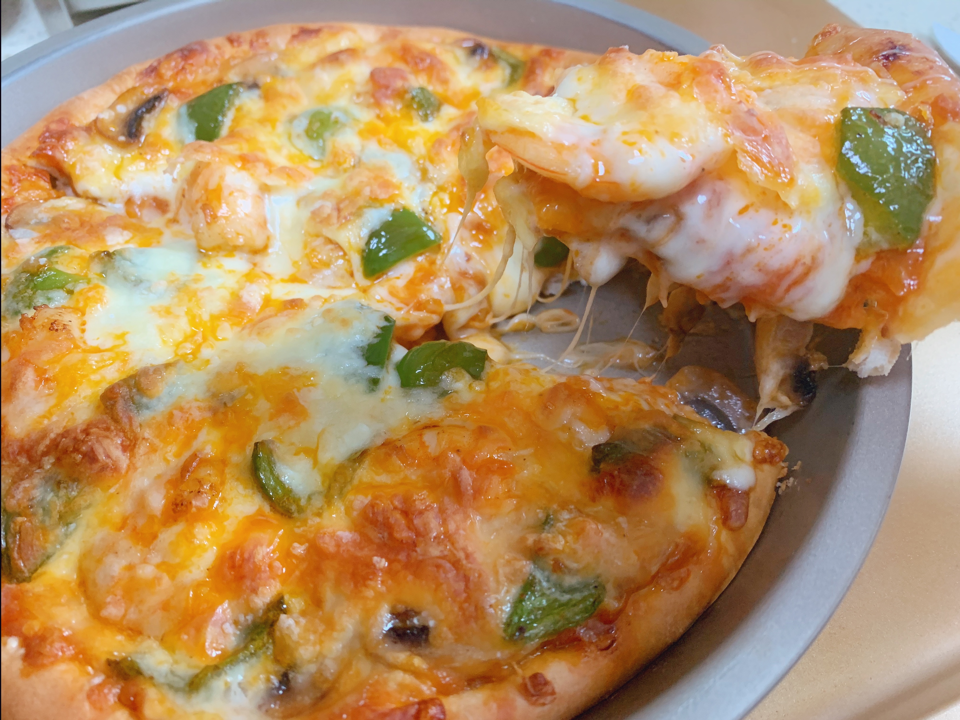 超简单的鲜虾披萨的做法