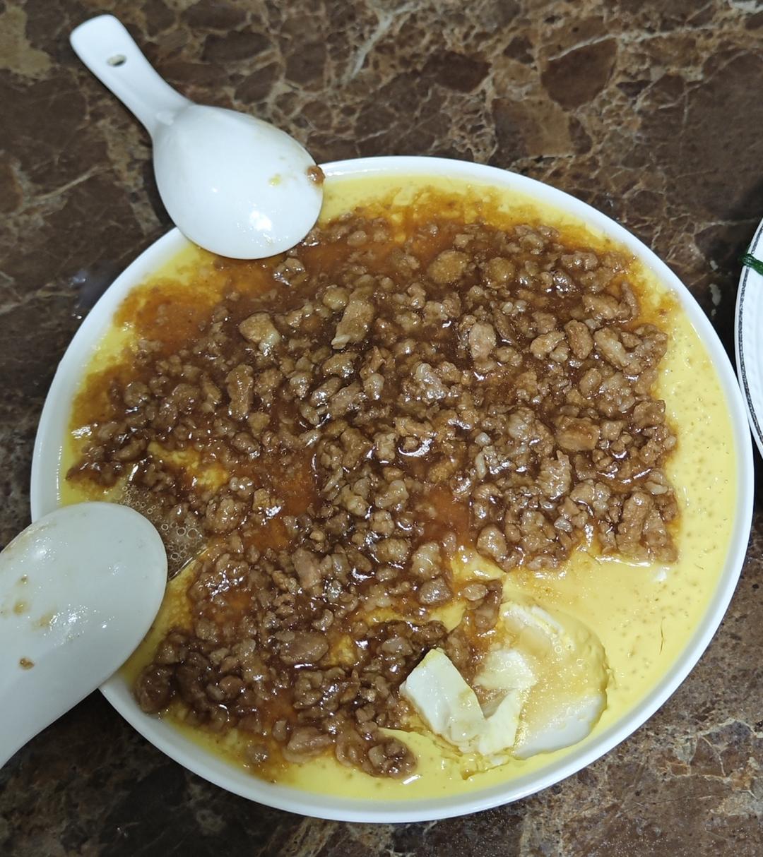 鸡蛋豆腐蒸肉沫