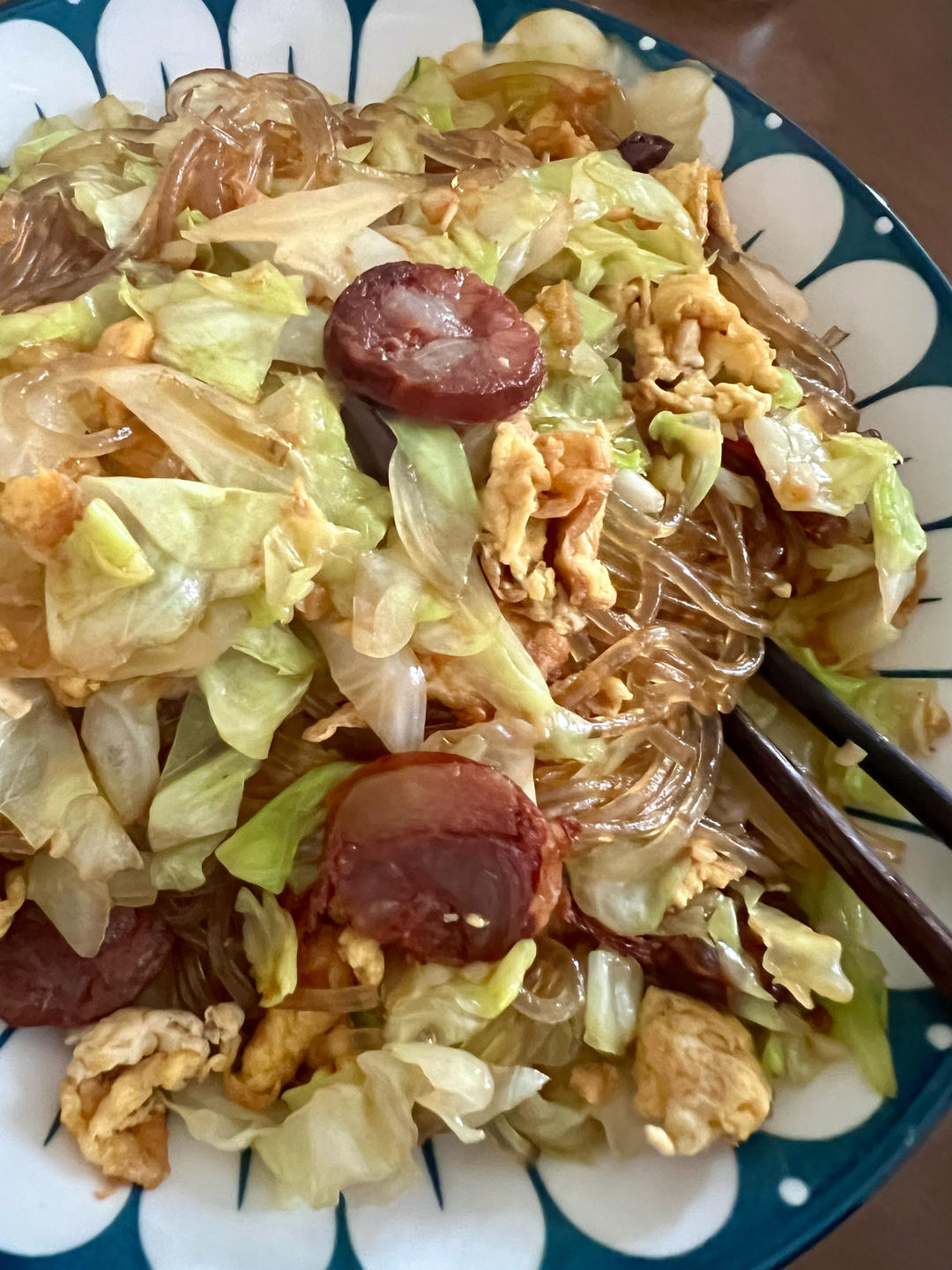 粉丝炒包菜