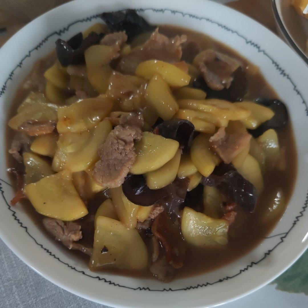 佛手瓜炒肉片