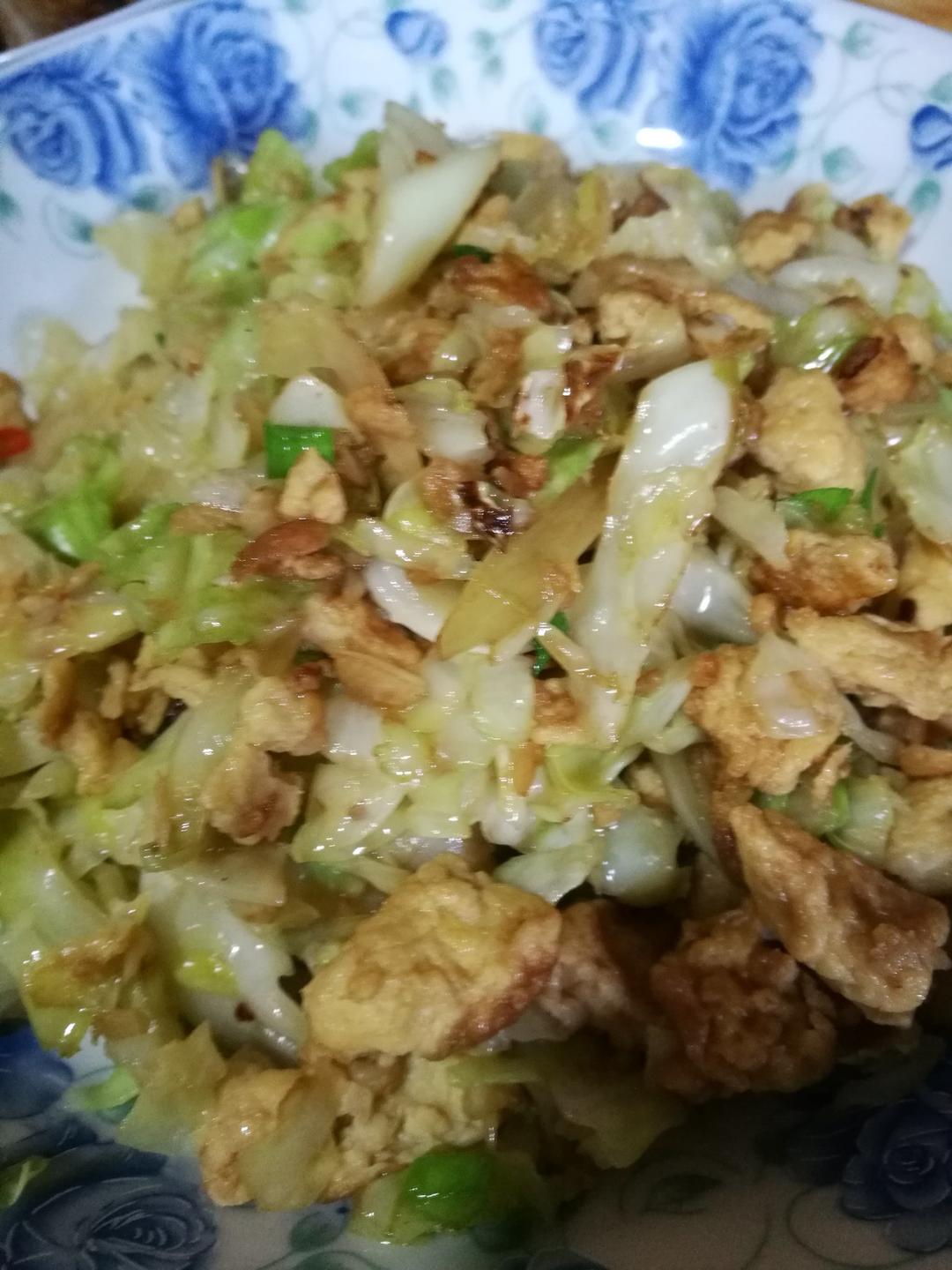 卷心菜炒鸡蛋
