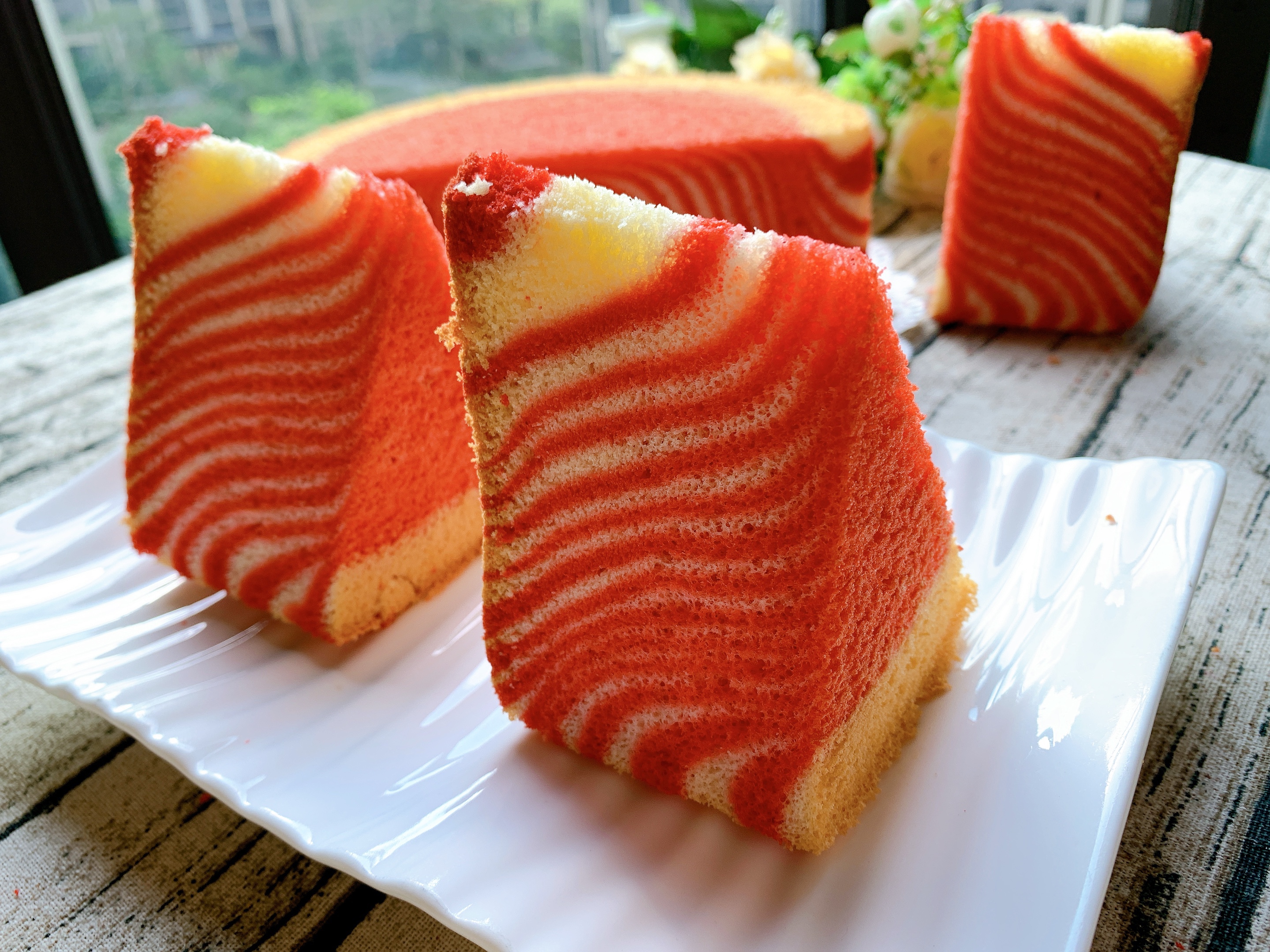 红丝绒——斑马纹戚风蛋糕的做法