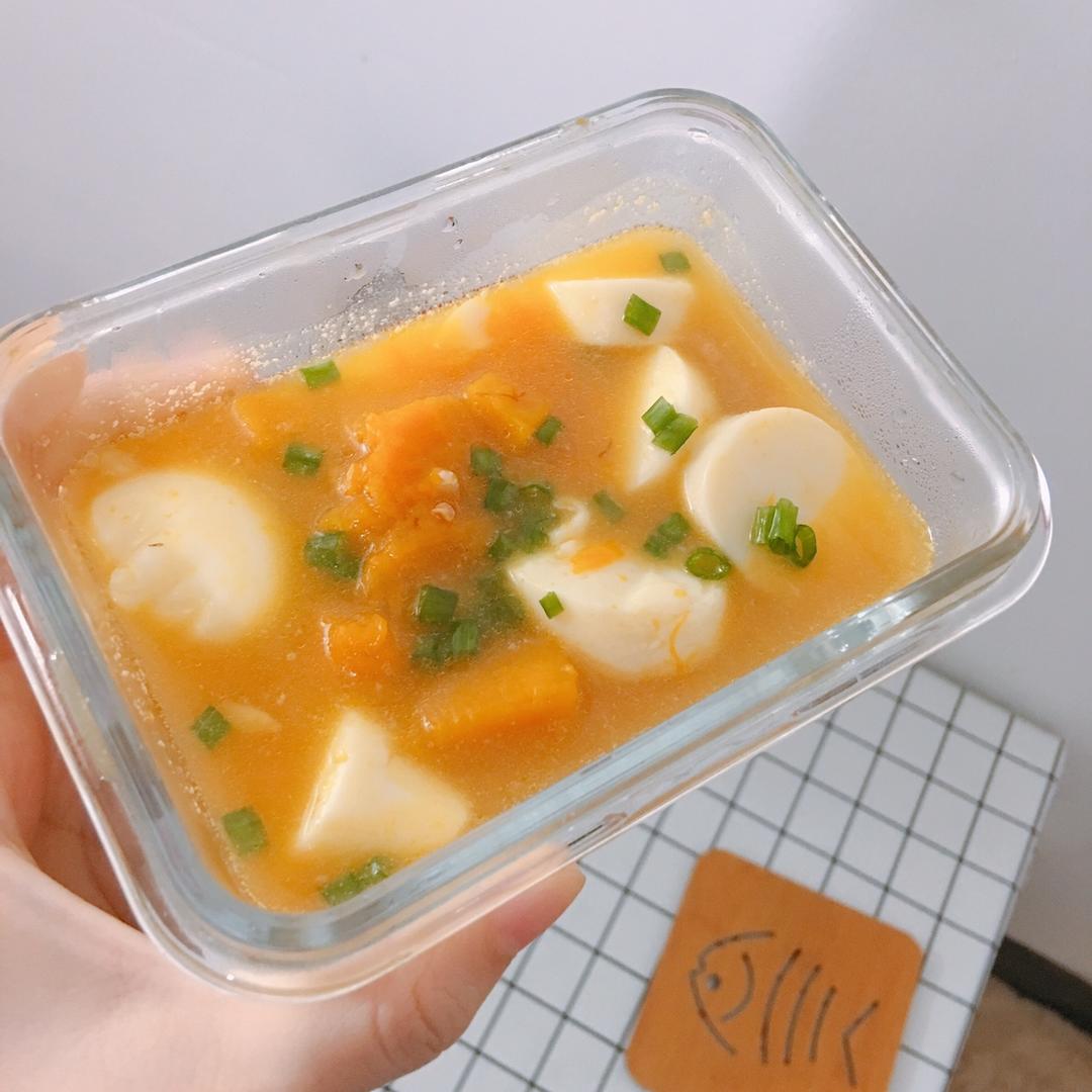 南瓜豆腐海鲜羹