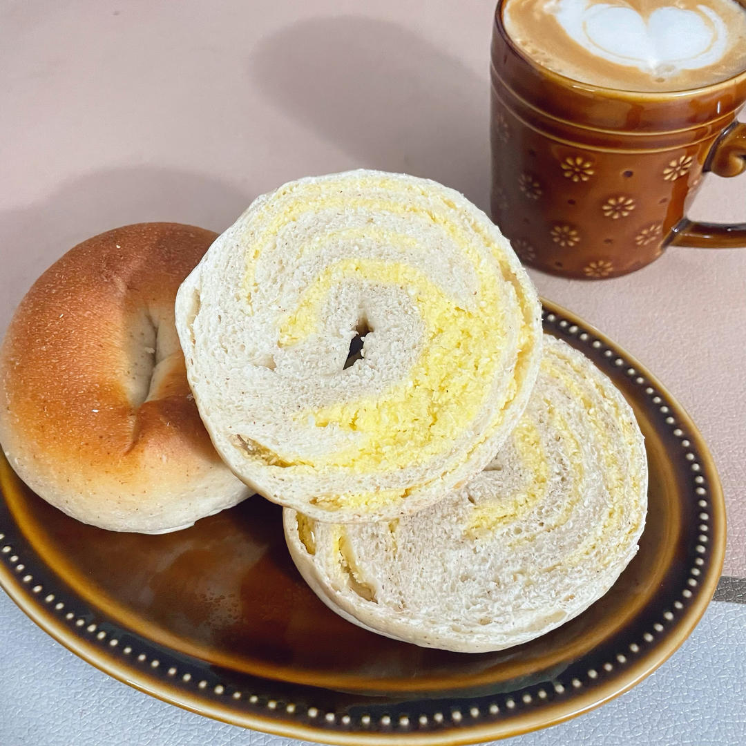 双重黑芝麻贝果🥯低油低糖巨好吃㊙️详细教程
