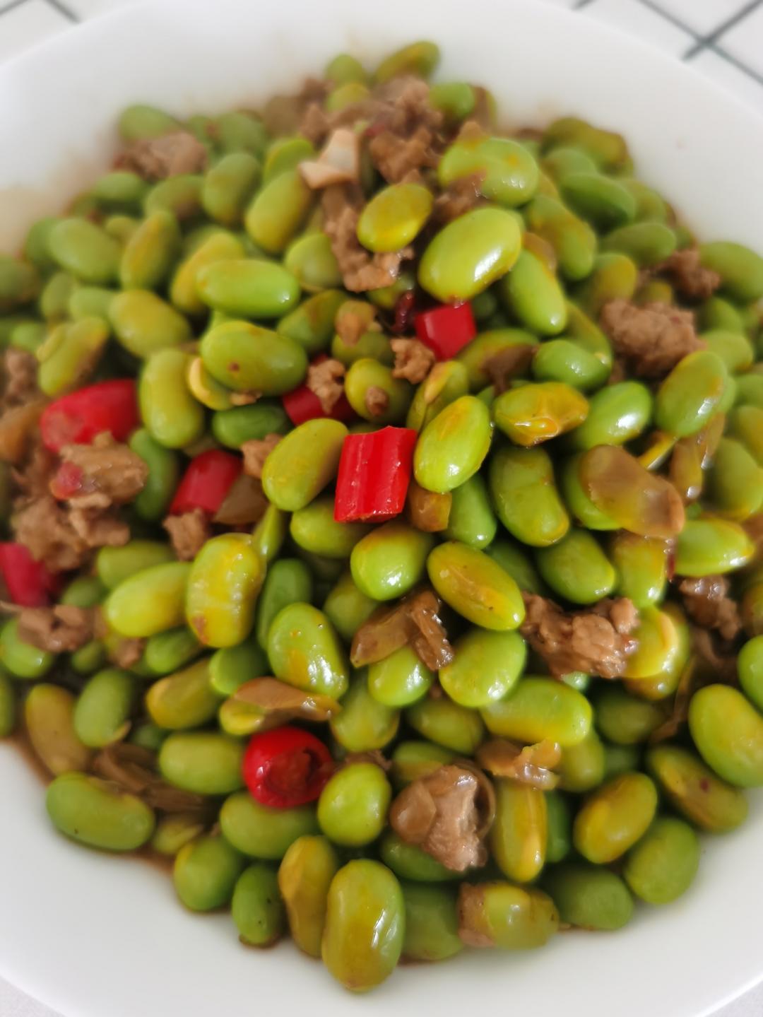 毛豆炒肉