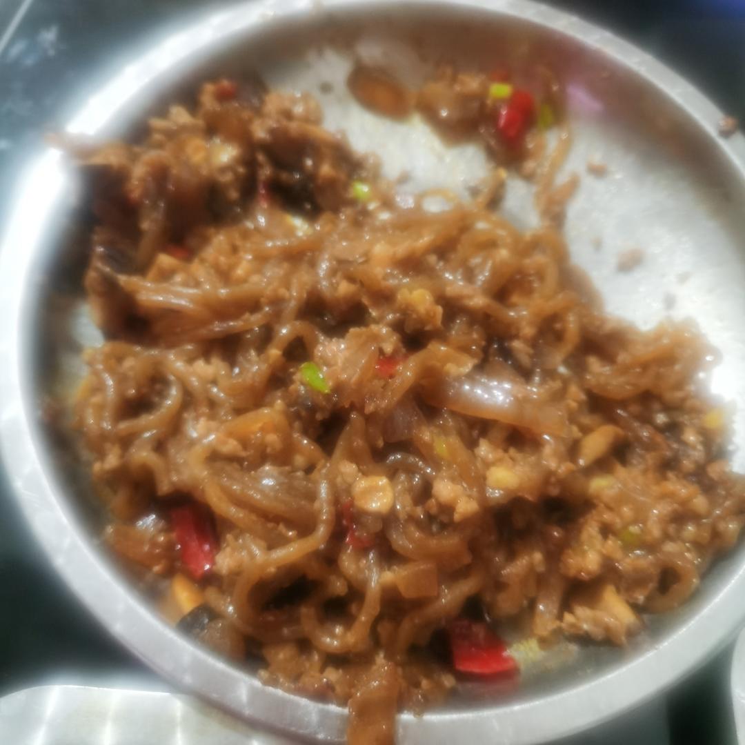 肉末炒粉丝