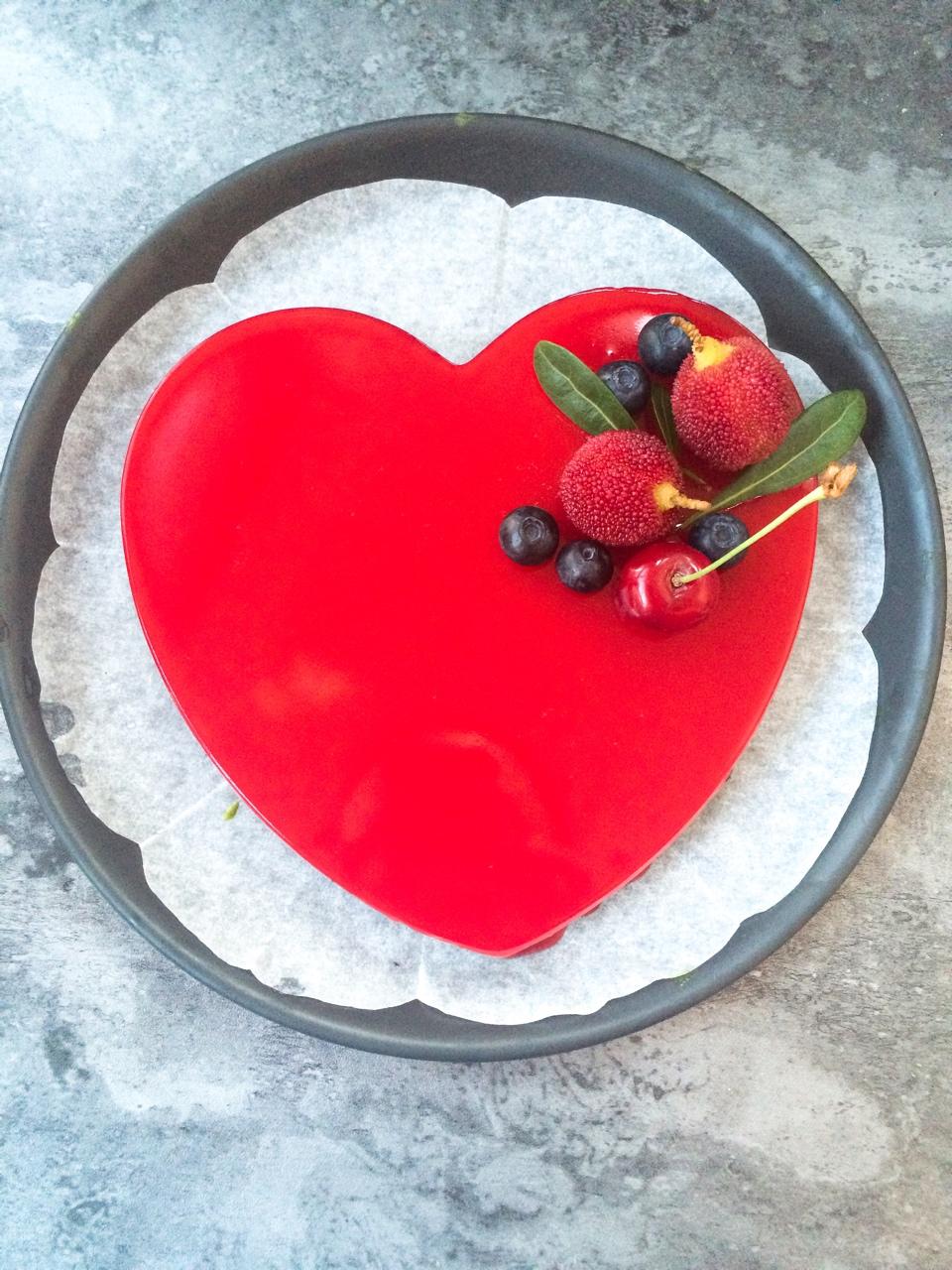 美腻树莓抹茶慕斯蛋糕❤️