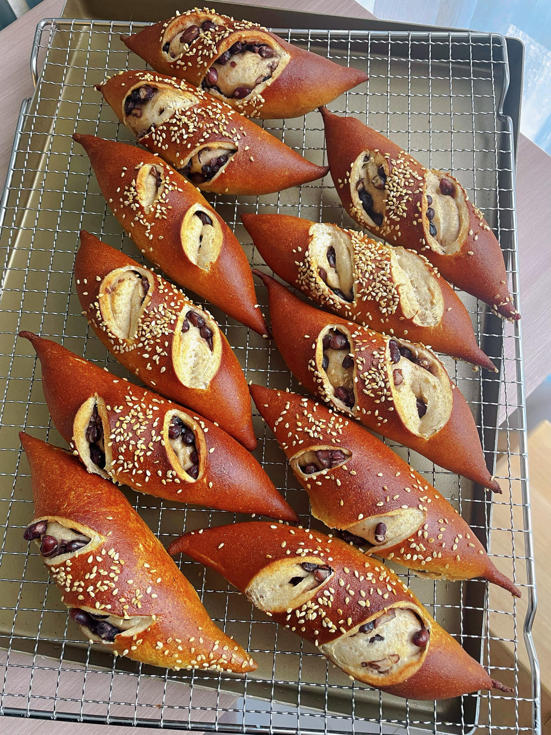 芝士肉松/蜜豆全麦碱水棒🥨