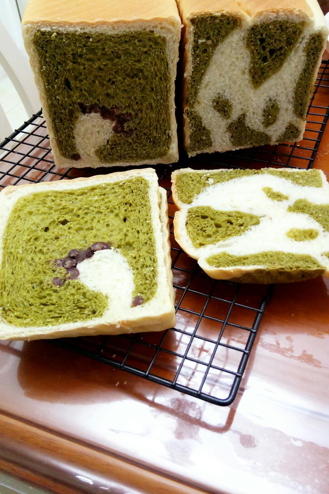 抹茶蜜豆吐司