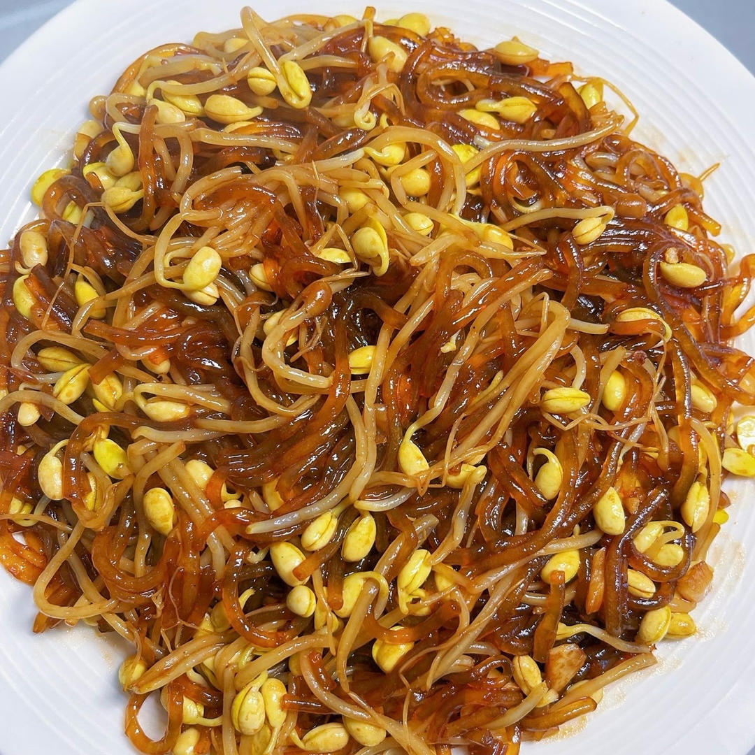 黄豆芽炒粉条