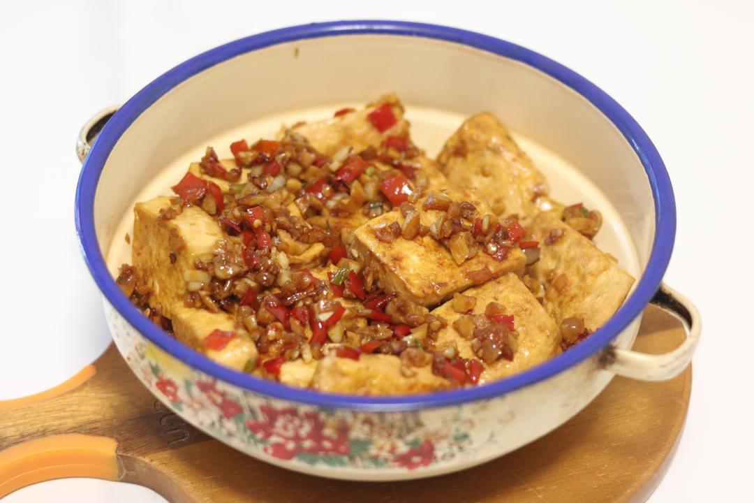 蒜香煎豆腐 炒鸡无敌美味