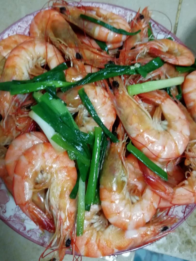 姜葱炒基围虾