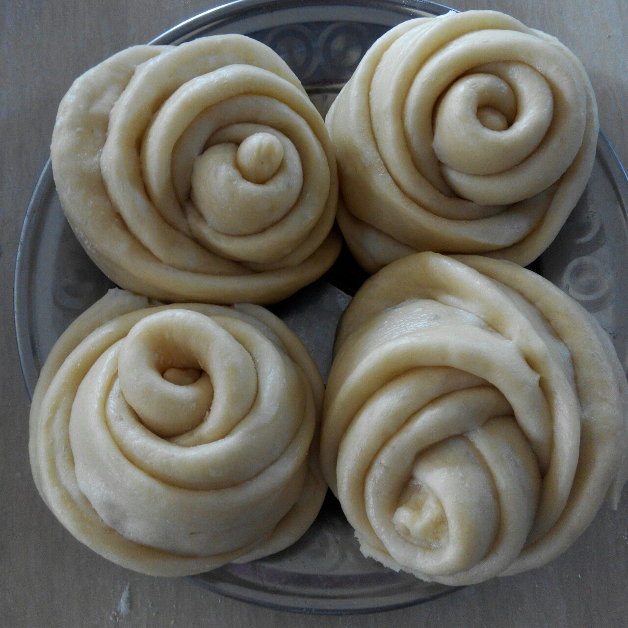 豆渣玫瑰馒头