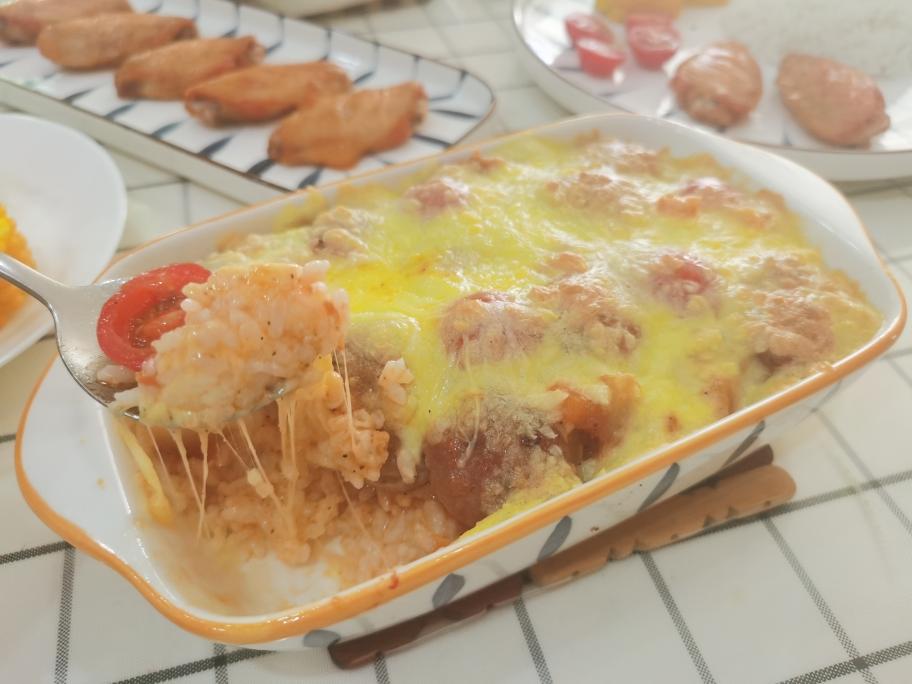 火腿芝士焗饭