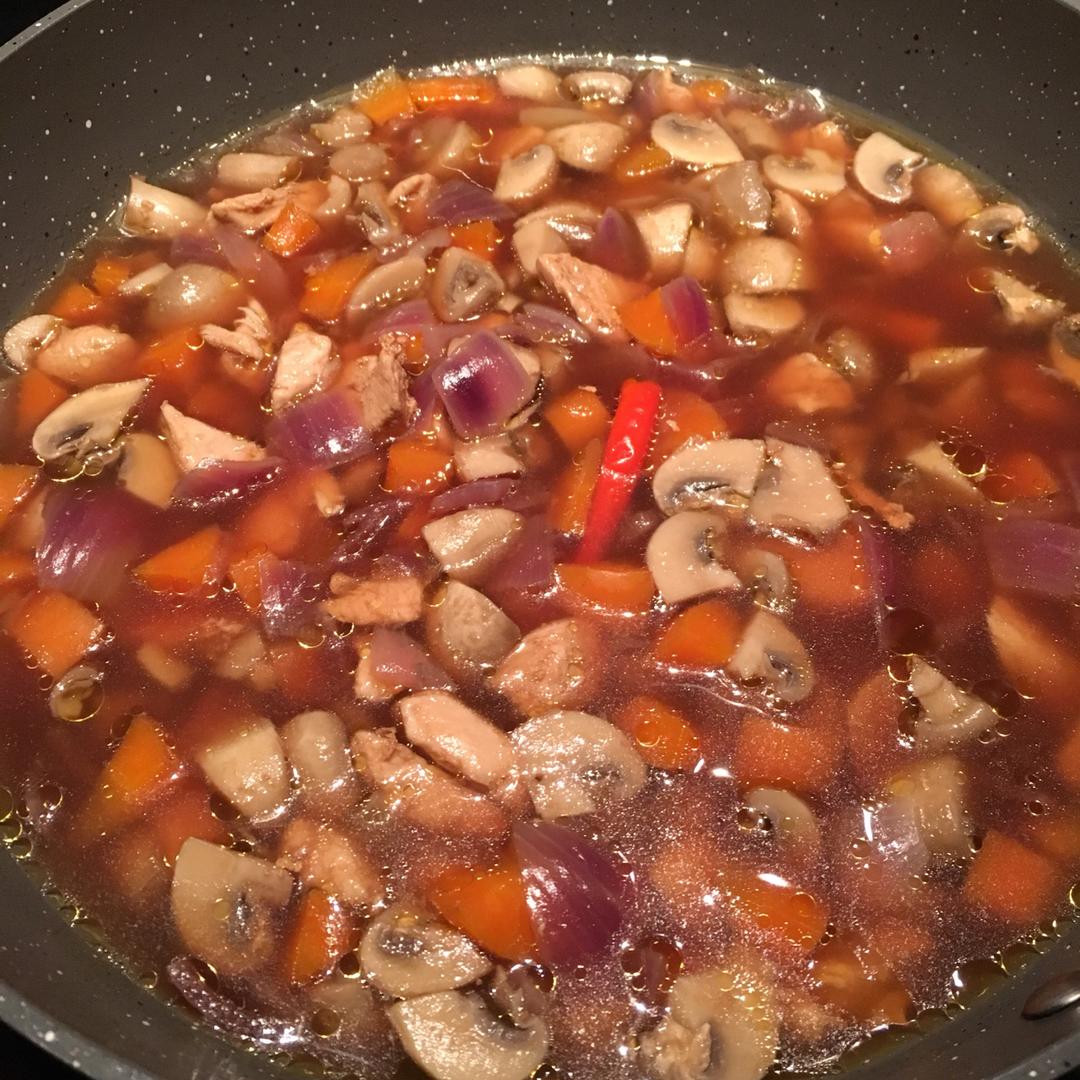 香炖蘑菇鸡肉
