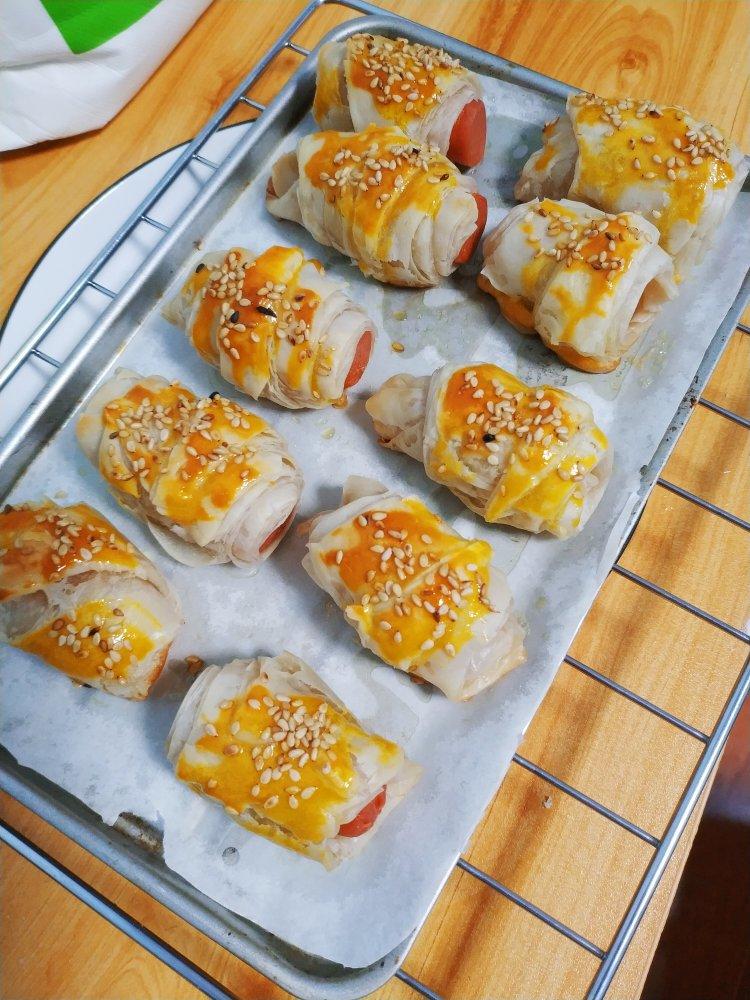 万能的手抓饼～孩子都能做的火腿可颂