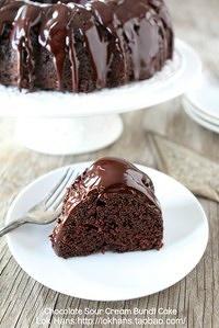 巧克力酸奶油蛋糕 Chocolate Sour Cream Bundt Cake的做法 步骤7