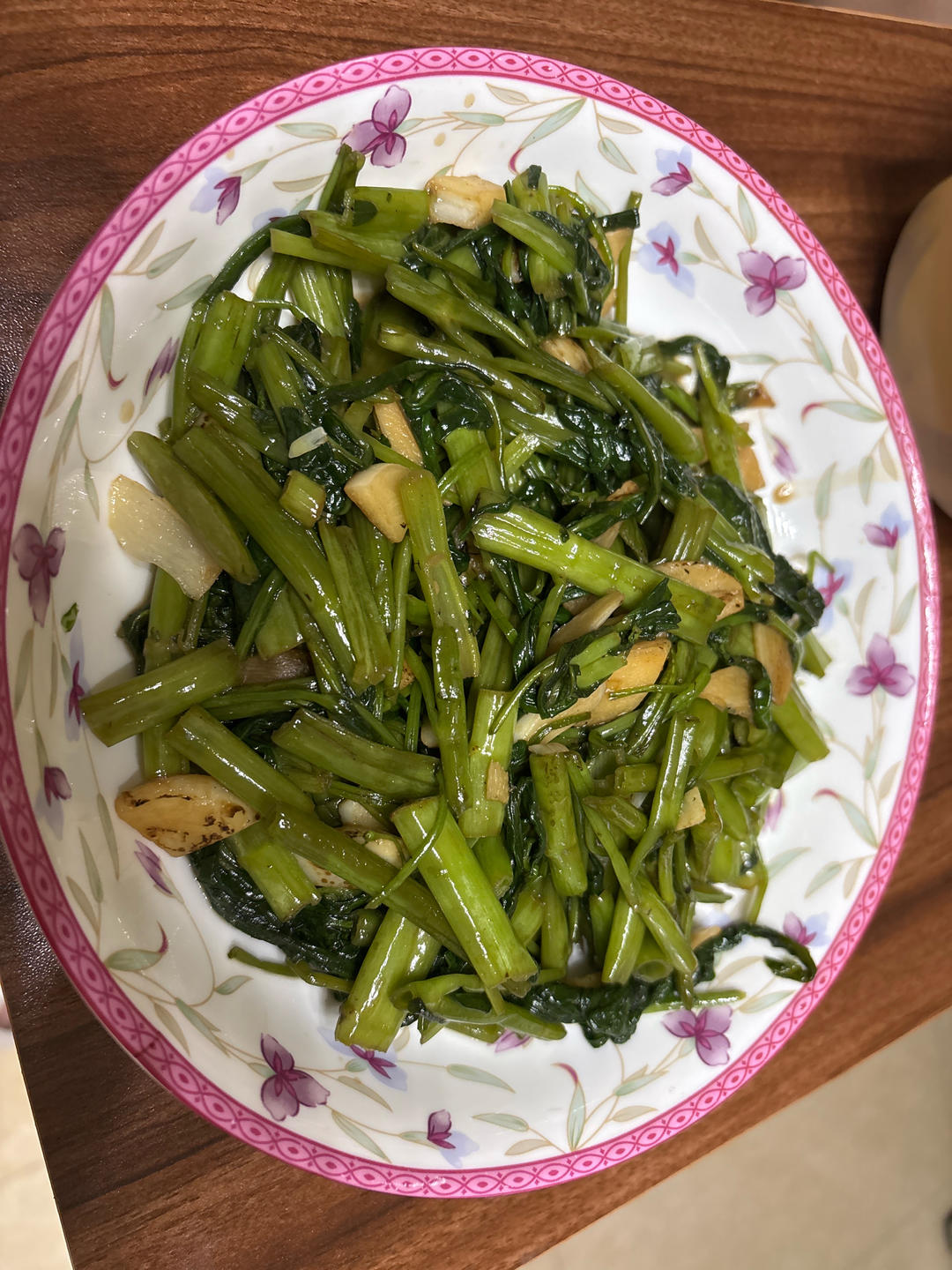 爆炒耗油空心菜