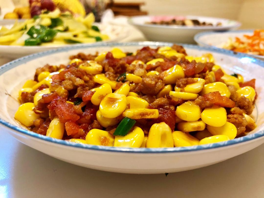 玉米炒肉末【超级下饭的快手家常菜】
