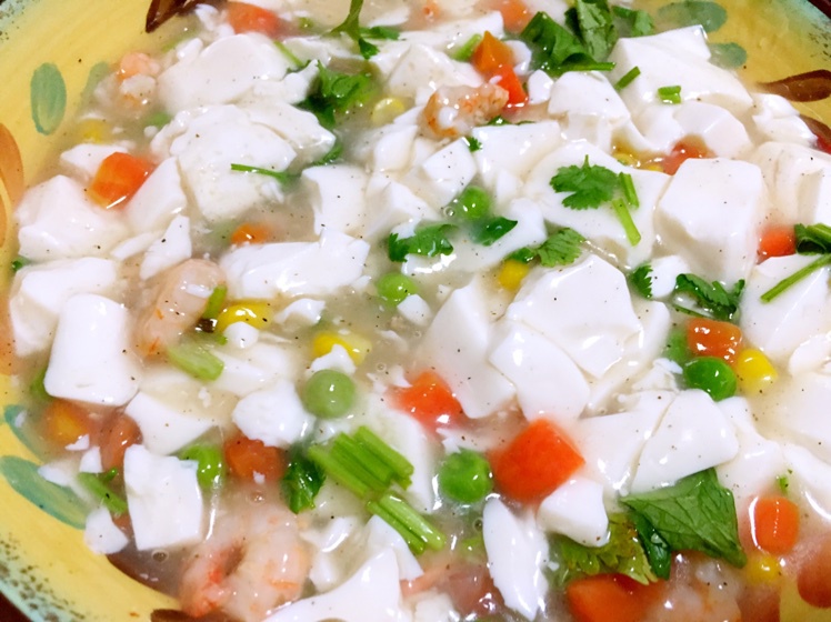 虾仁豆腐煲
