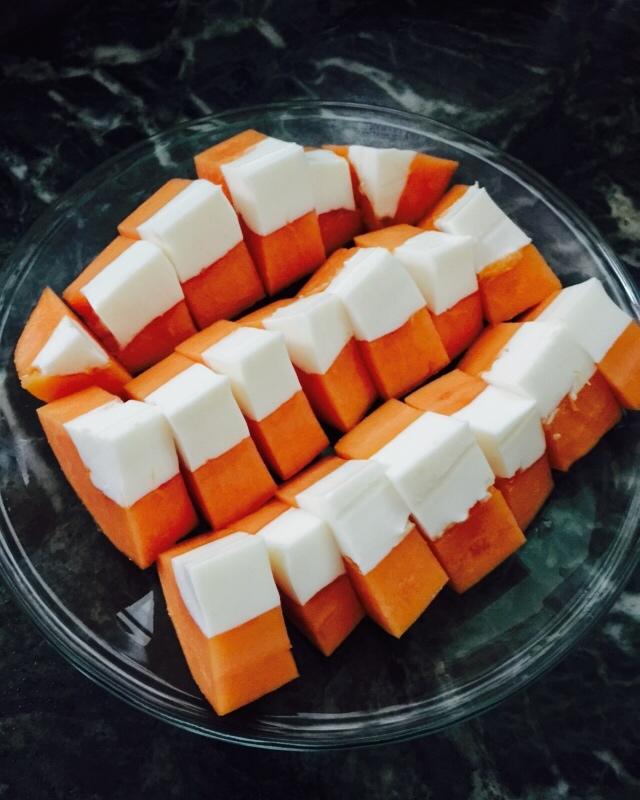 n_shu宇做的牛奶木瓜冻