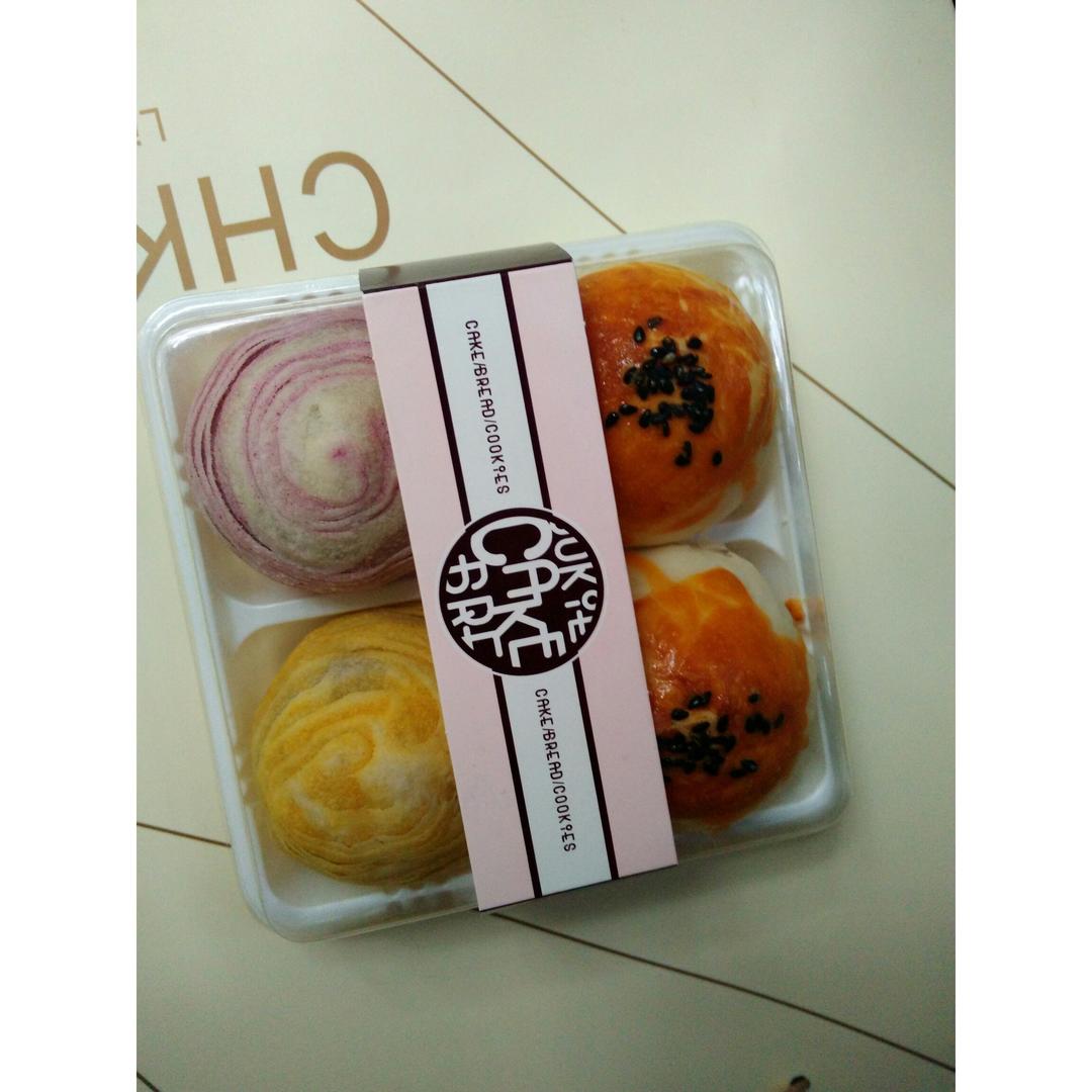 蛋黄酥~紫薯、抹茶、原味~花好月圆，中秋快乐~内附一次做六色蛋黄酥方法~