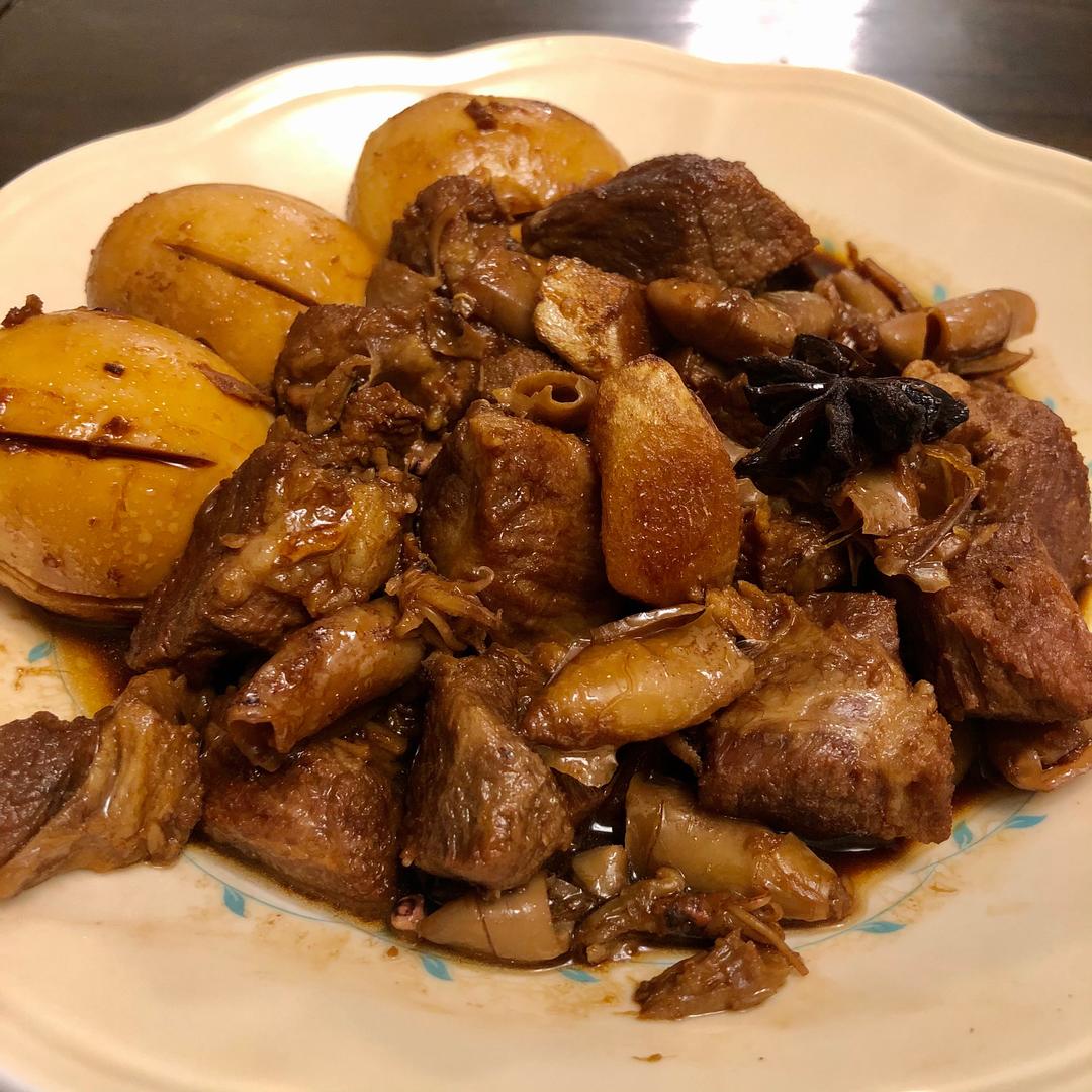 小墨鱼烧梅花肉