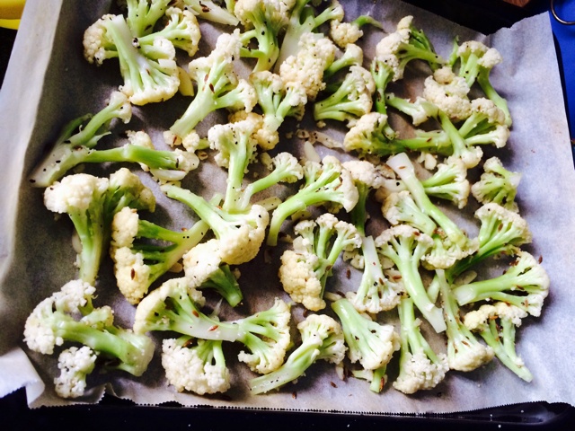 蒜香烤花菜