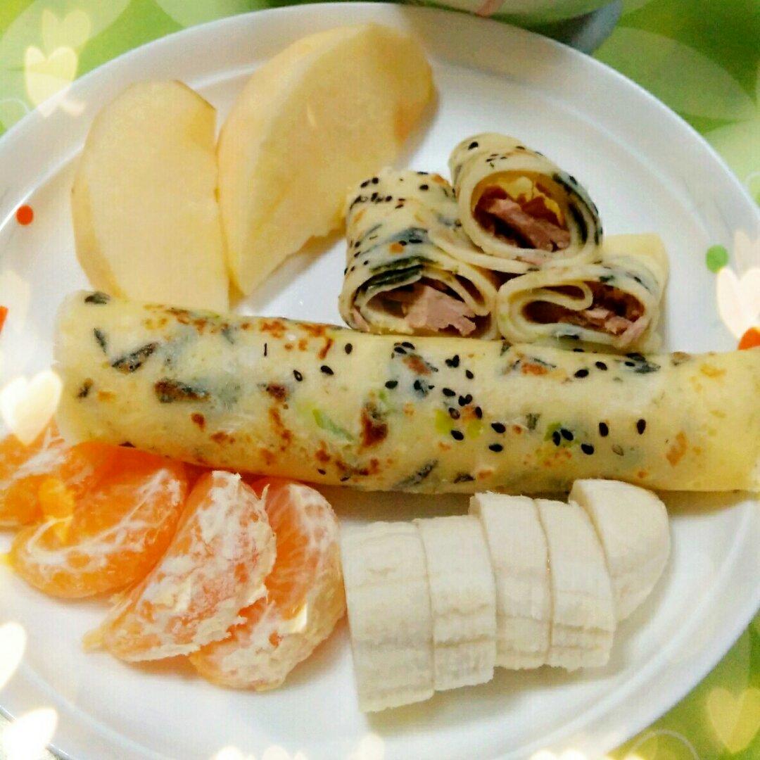 黑芝麻胡萝卜蛋卷