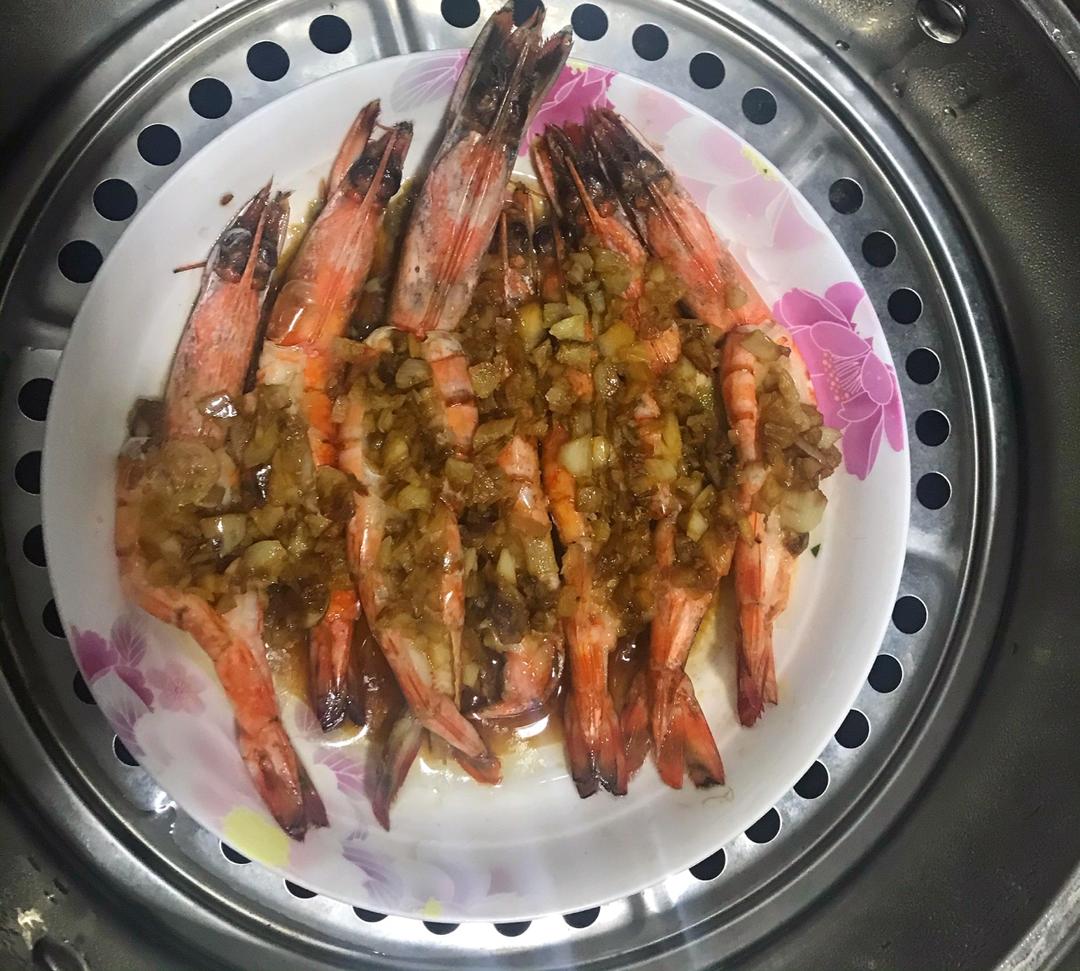蒜蓉蒸虾