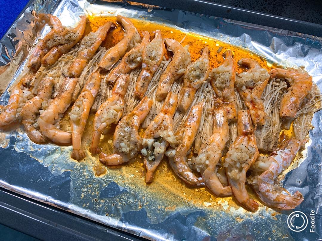 蒜蓉烤虾烤箱版