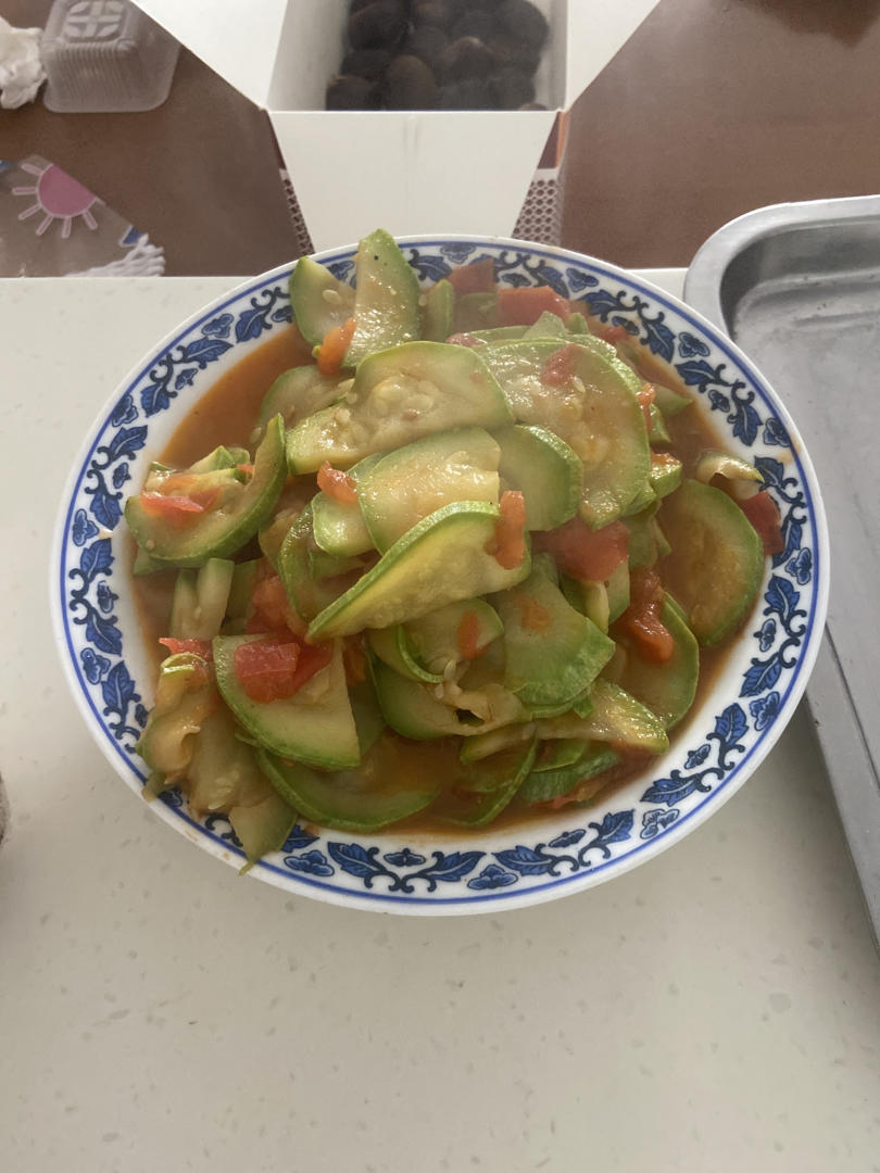 一分钟学会【番茄炒西葫芦】