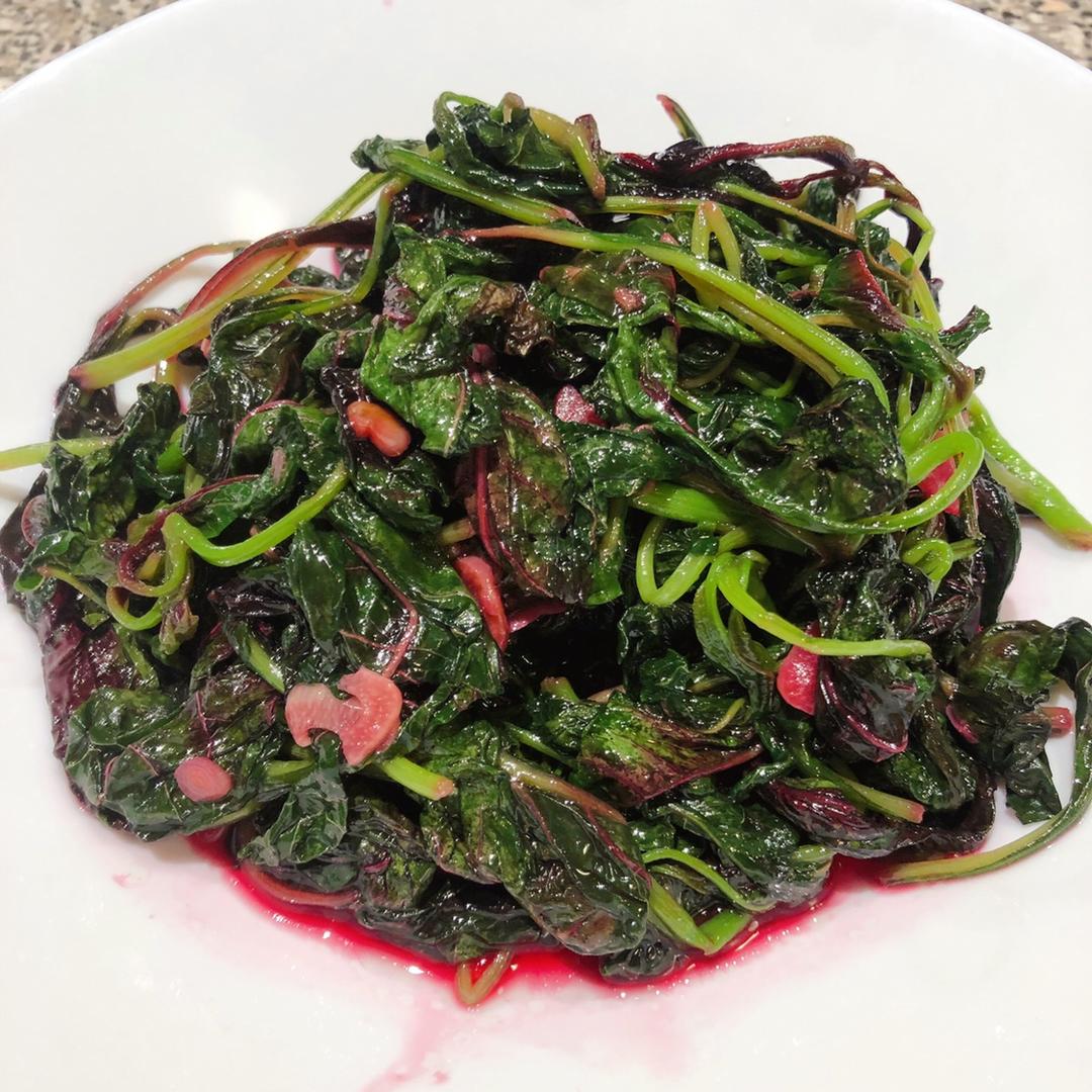 清炒有机红汉菜